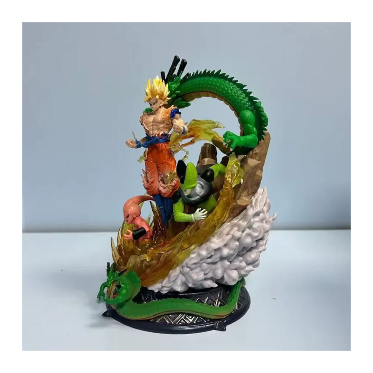 Bandai Dragon Ball 6. Jubiläum Goku Hochwertige Edition GK Muskel-Tanz-Wolken Anime Modell-Statue aus Kunstharz, mehrfarbig - Bild 2