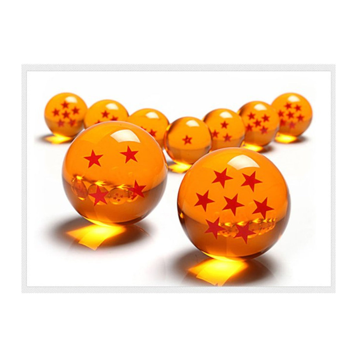 Bandai Dragon Ball 7 Sterne Kristallkugel aus Kunstharz, Orange, Durchmesser: 3,5 cm - Bild 1