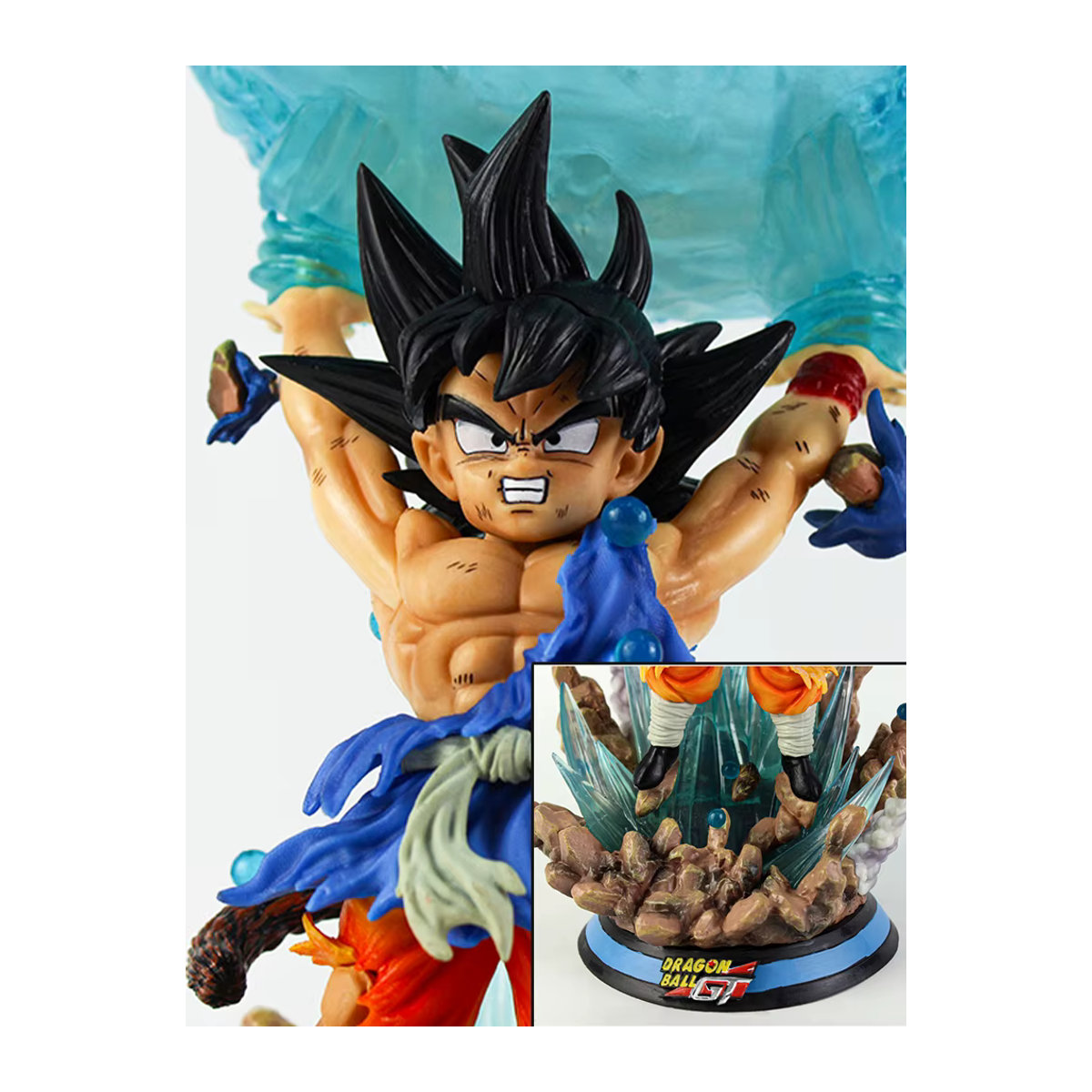 Bandai Dragon Ball Actionfigur Son Goku mit Lumineszenz-Geistbomben aus Kunstharz, mehrfarbig, Höhe: 50 cm - Bild 5