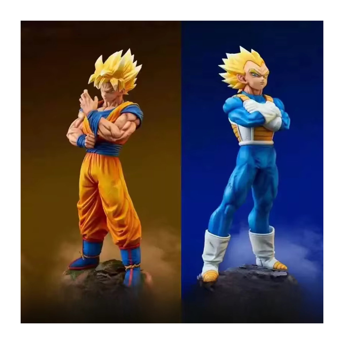 Bandai Dragon Ball Actionfigur Son Goku und Vegeta Super Saiyajin PVC Modell aus Kunststoff, mehrfarbig - Bild 5