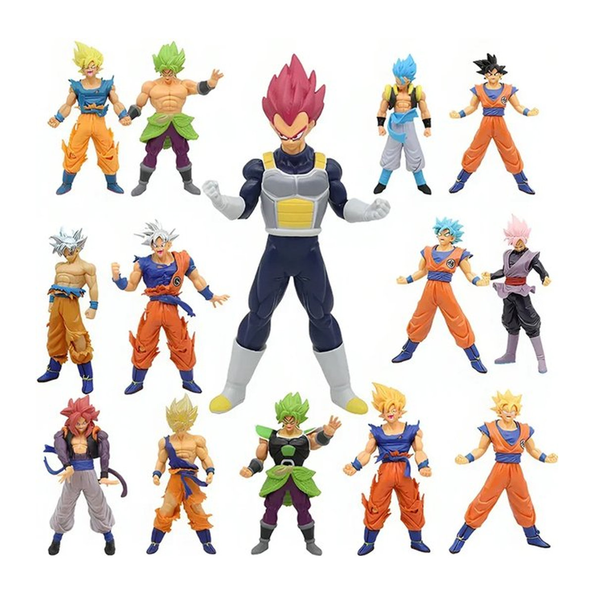 Bandai Dragon Ball Anime Bejita Super Saiyajin Figur aus PVC, mehrfarbig, klassische Desktop-Dekoration - Bild 1