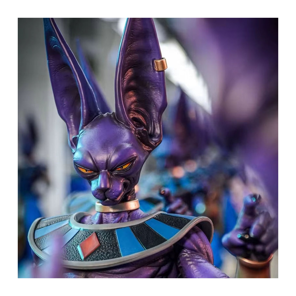 Bandai Dragon Ball Anime Figur Beerus Gott der Zerstörung Statue aus Kunstharz, Farbe: Lila, Höhe: 53 cm - Bild 3