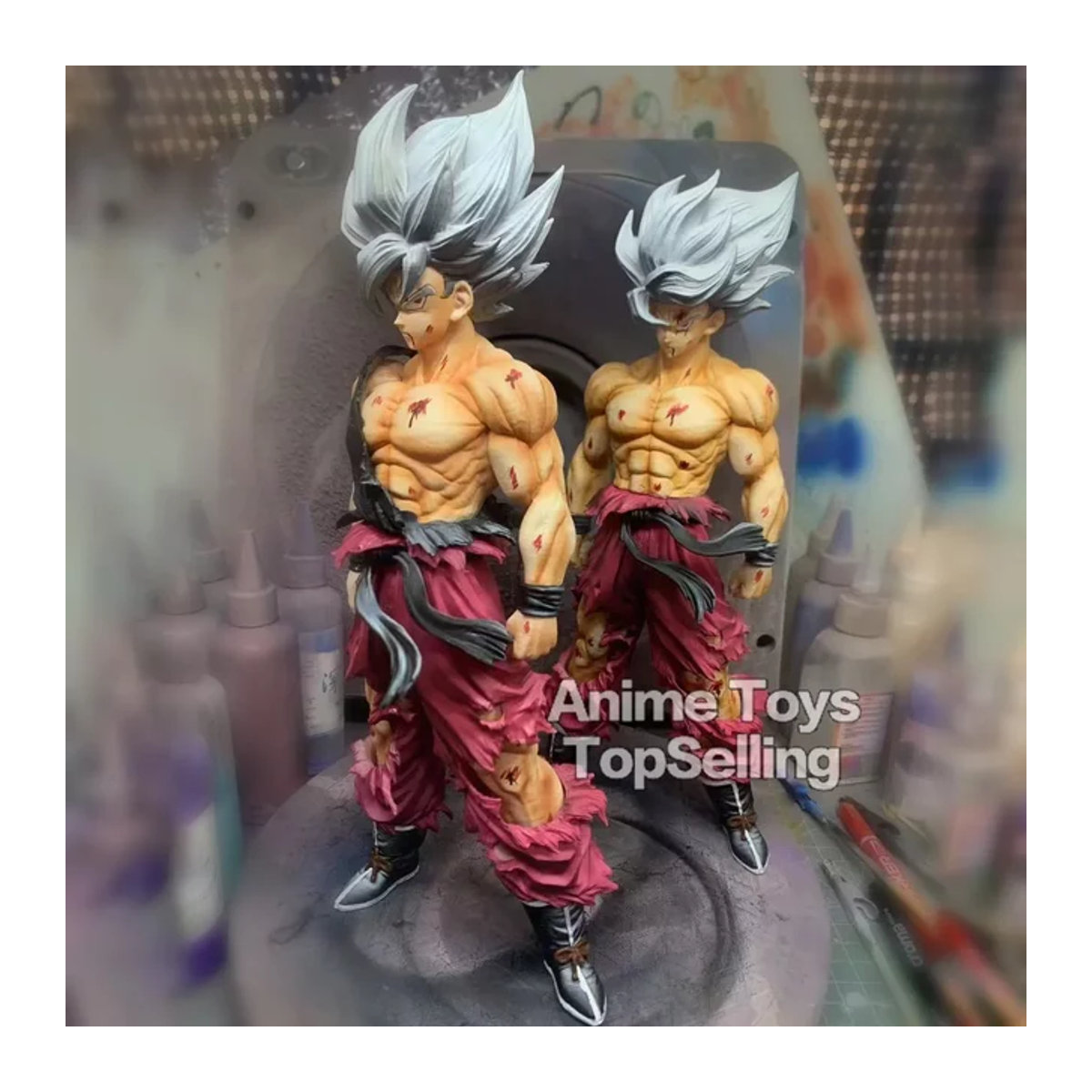 Bandai Dragon Ball Anime Figur Goku Super Saiyajin Actionfigur aus Kunststoff, mehrfarbig, Höhe: 28 cm - Bild 1