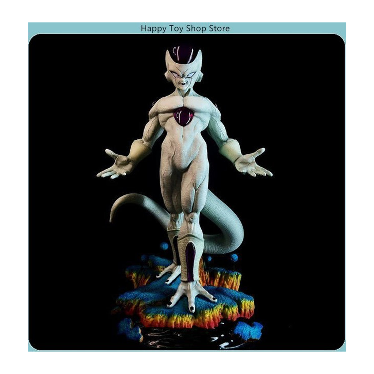 Bandai Dragon Ball Anime Figur Kaiser Frieza in stehender Pose auf Namek Planet, Farbe: Weiß, Höhe: 28 cm - Bild 1