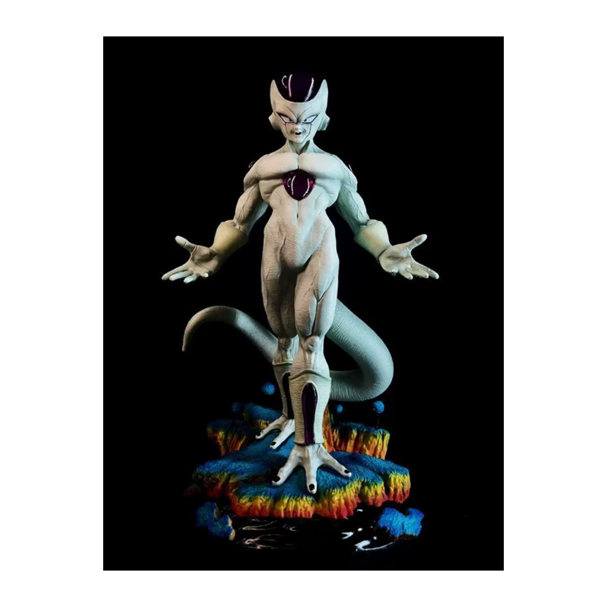 Bandai Dragon Ball Anime Figur Kaiser Frieza in stehender Pose auf Namek Planet, Farbe: Weiß, Höhe: 28 cm - Bild 5