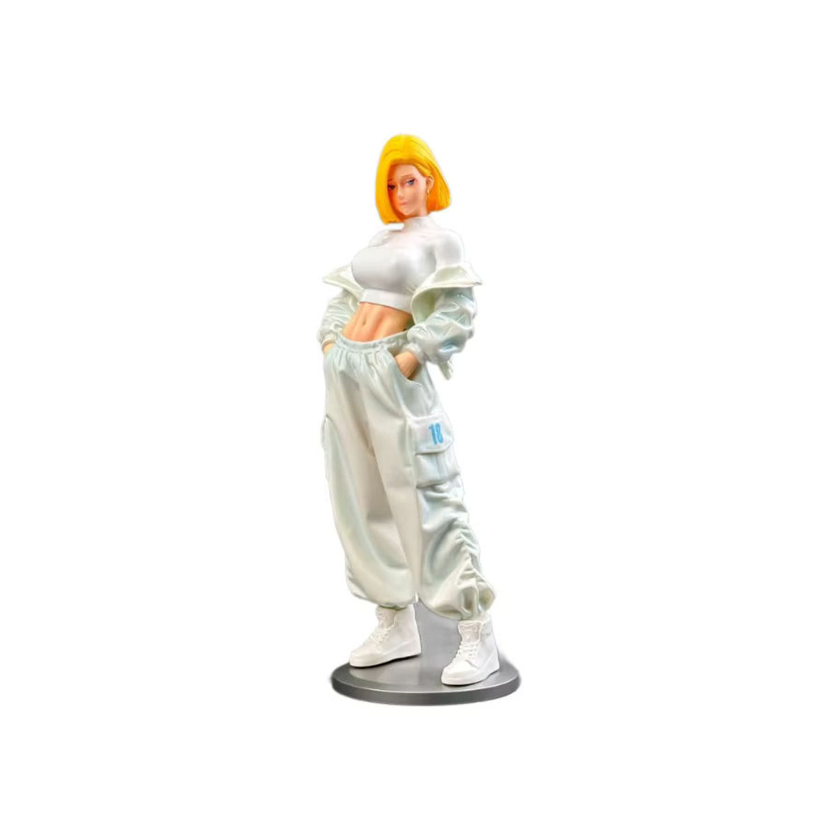 Bandai Dragon Ball Anime Figur Mädchenmodell in Weiß, stehende Desktop-Dekoration aus Kunststoff, Höhe: 18 cm - Bild 4