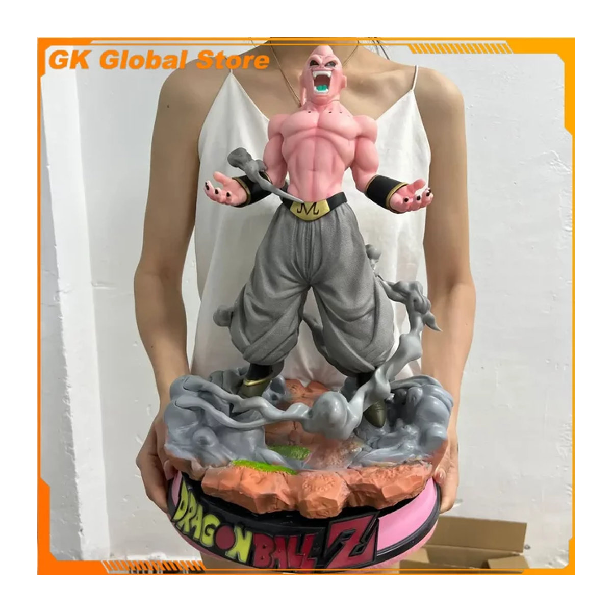 Bandai Dragon Ball Anime Figur Majin Buu Statue in Rosa, Höhe: 46 cm - Bild 1