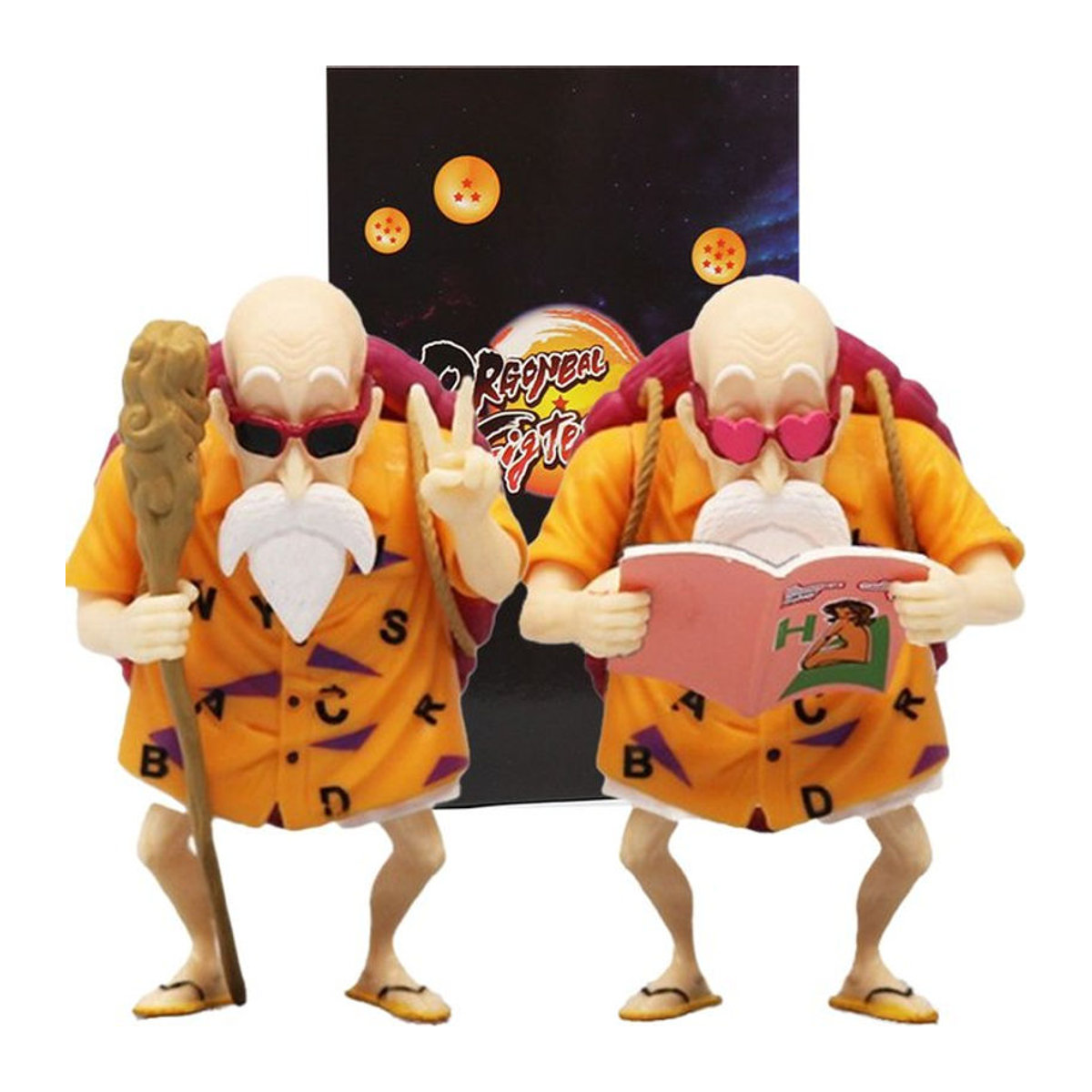 Bandai Dragon Ball Anime Figur Master Roshi Kame Sennin Actionfigur aus Kunststoff, mehrfarbig, Höhe: 10 cm - Bild 1