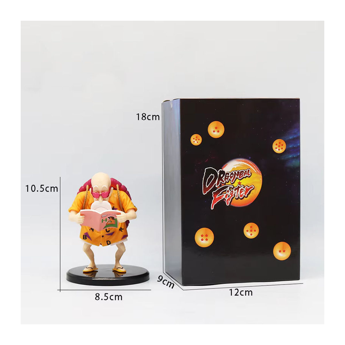 Bandai Dragon Ball Anime Figur Master Roshi Kame Sennin Actionfigur aus Kunststoff, mehrfarbig, Höhe: 10 cm - Bild 4