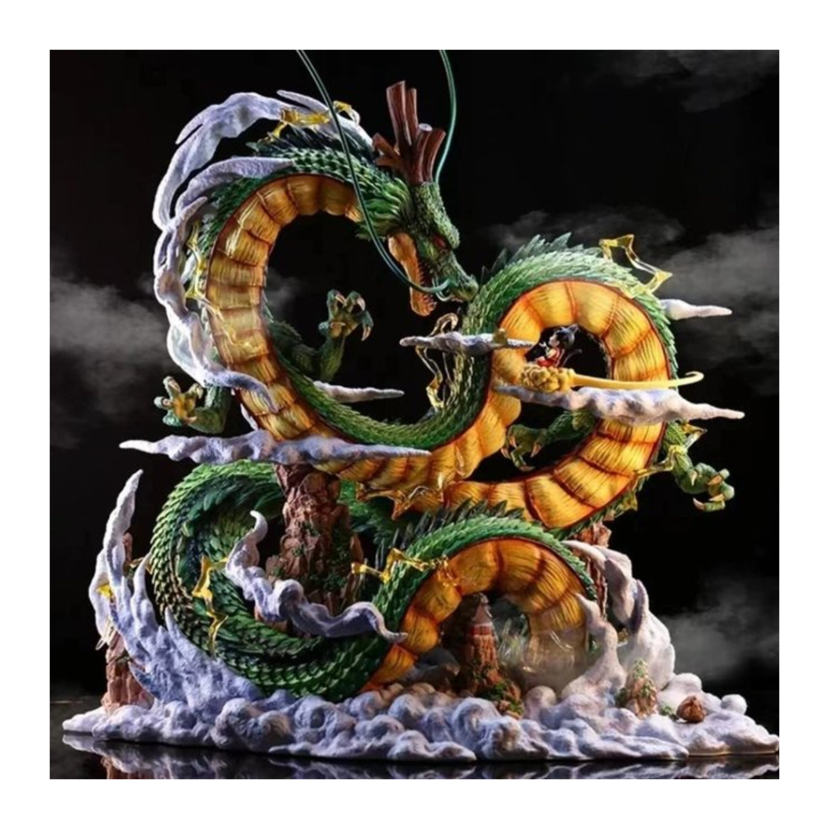 Bandai Dragon Ball Anime Figur Shenron und Goku PVC Statue, mehrfarbig, Höhe: 22 cm - Bild 1