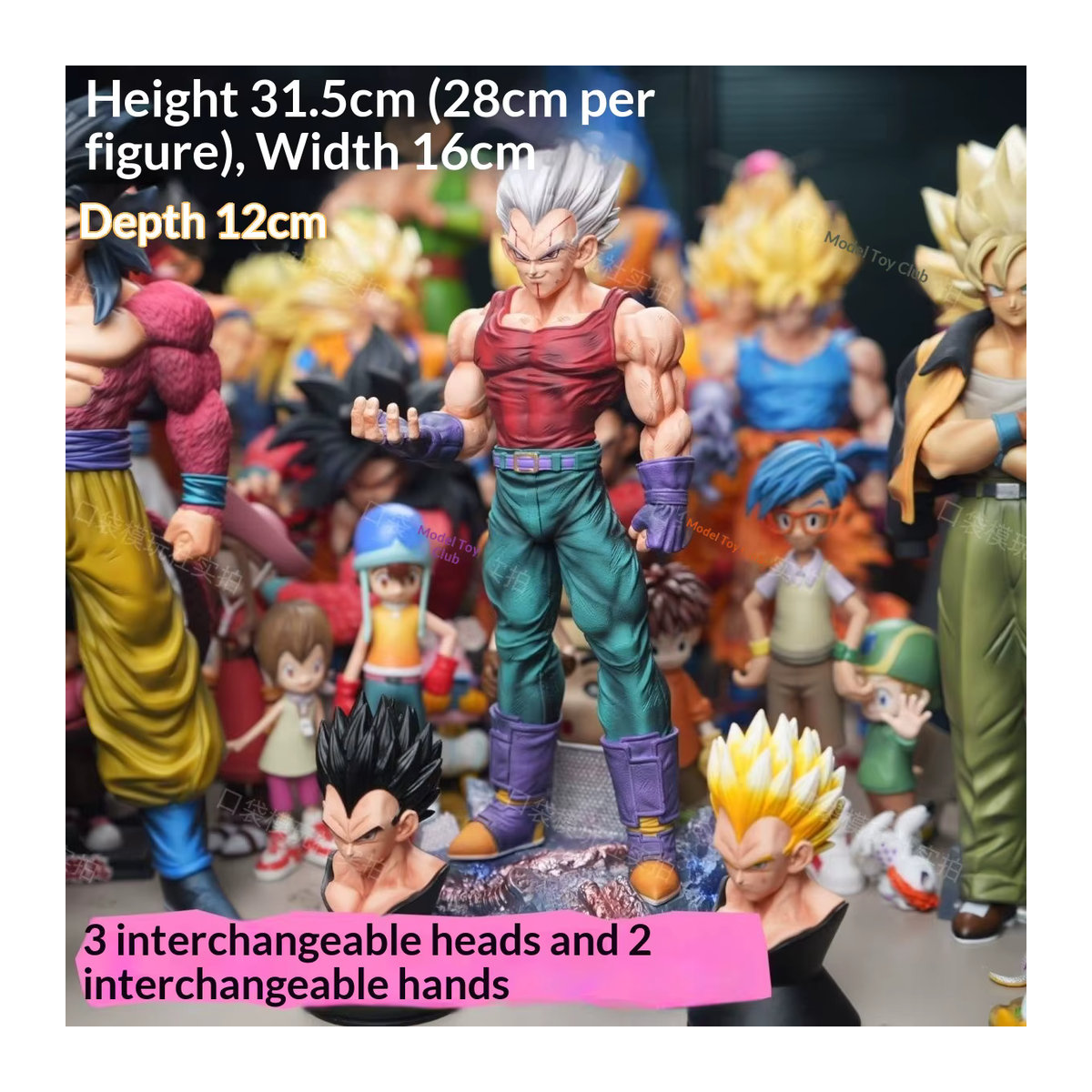 Bandai Dragon Ball Anime-Figur Super Saiyajin GT Vegeta PVC-Statue mehrfarbig - Bild 4