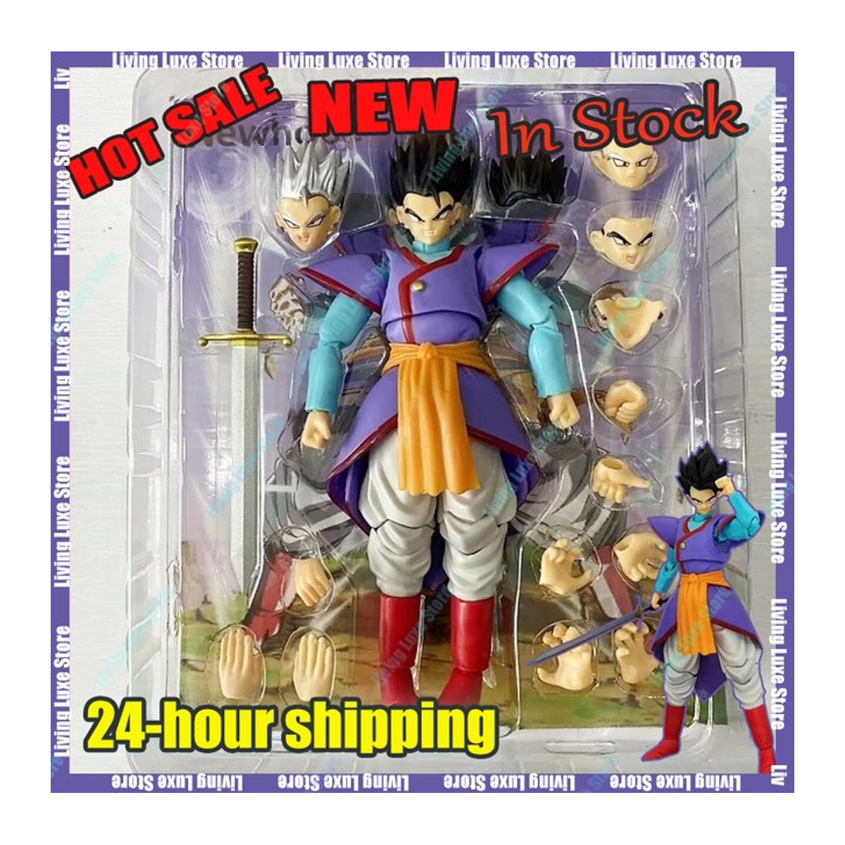 Bandai Dragon Ball Anime Figur Supreme Kai Son Gohan Actionfigur aus PVC in Mehrfarbig - Bild 1