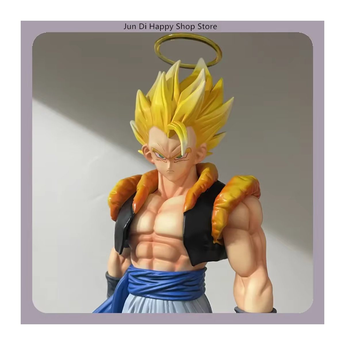 Bandai Dragon Ball Anime-Figuren Gogeta und Vegito in stehender Pose, mehrfarbige PVC-Statuen zur Desktop-Dekoration, Höhe: 30 cm und 28,5 cm - Bild 2