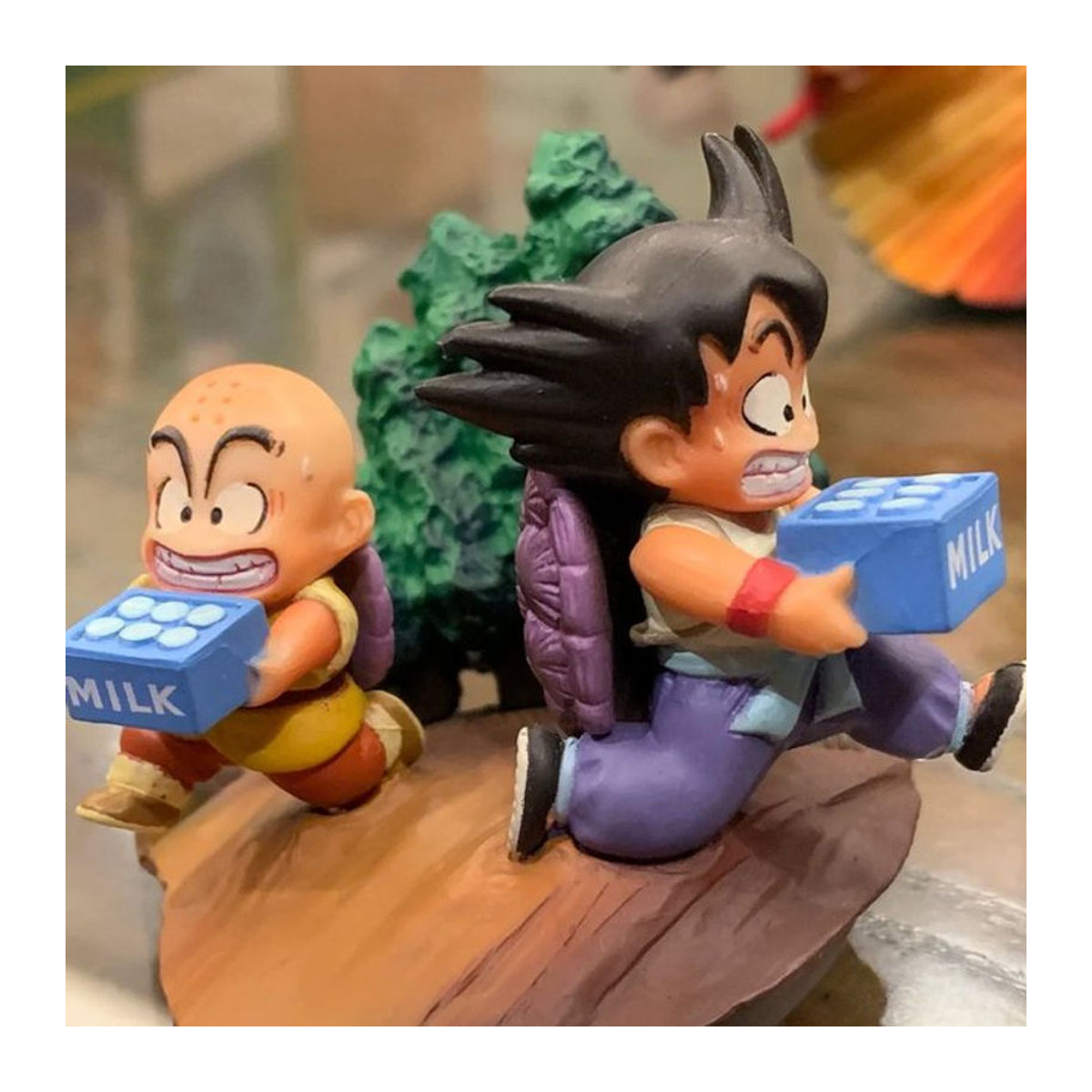 Bandai Dragon Ball Anime Figuren Goku und Krillin PVC Statue, mehrfarbig, Höhe: 4,5 cm - Bild 1