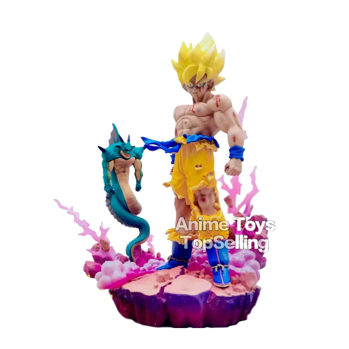 Bandai Dragon Ball Anime Figuren Set Goku Super Saiyajin und Shenron aus Kunststoff, mehrfarbig, Höhe: 14 cm - Bild 6