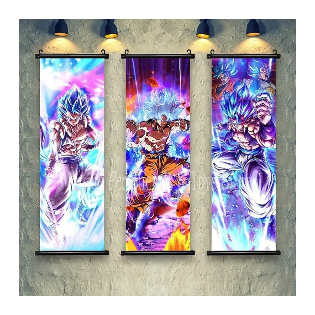 Bandai Dragon Ball Anime Leinwandposter mit Goku Super Saiyajin Motiv, mehrfarbig, Hochformat - Bild 1