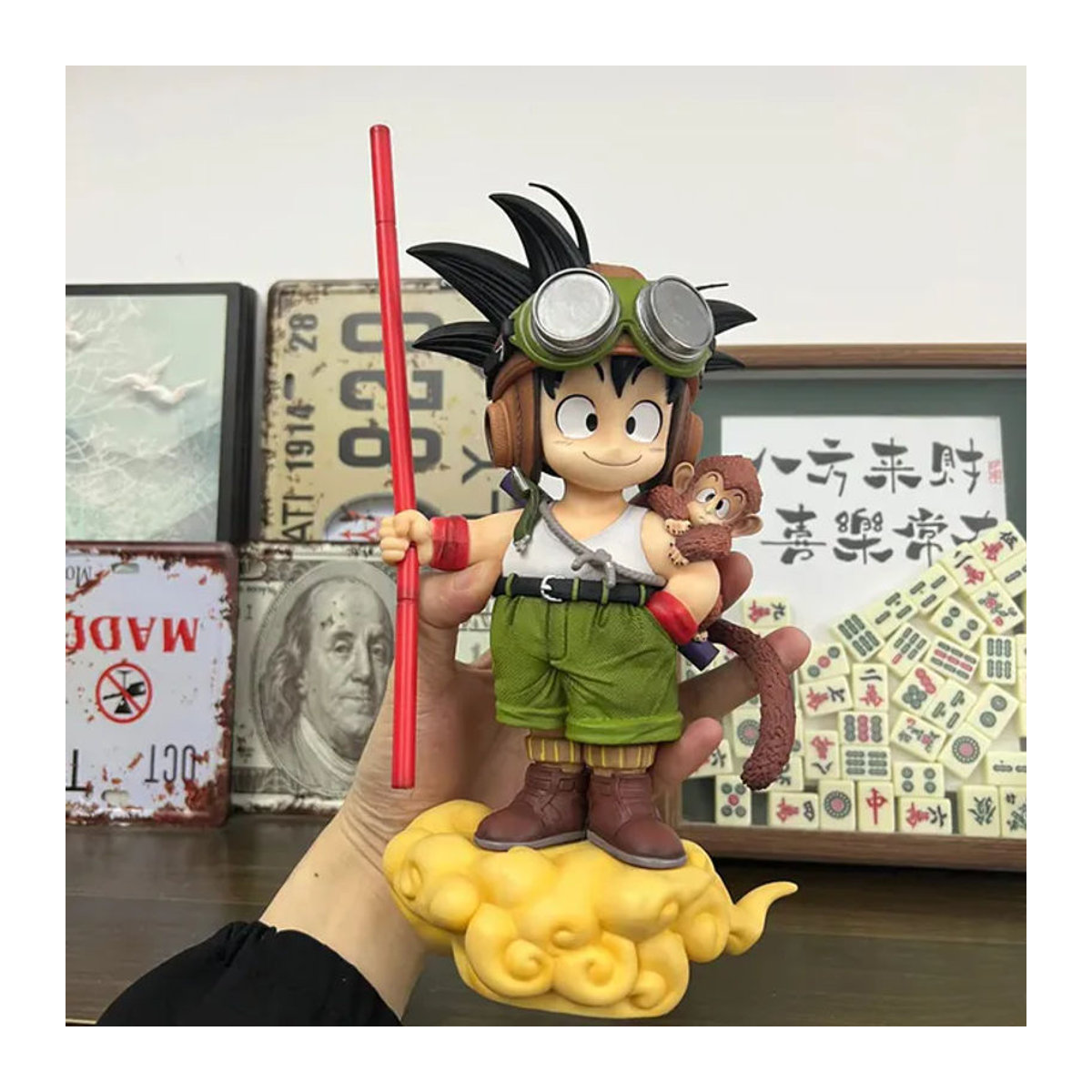 Bandai Dragon Ball Anime Son Goku Actionfigur als PVC-Statue, Affen-Junge Goku Sammlermodell, mehrfarbig, Höhe: 16 cm - Bild 1