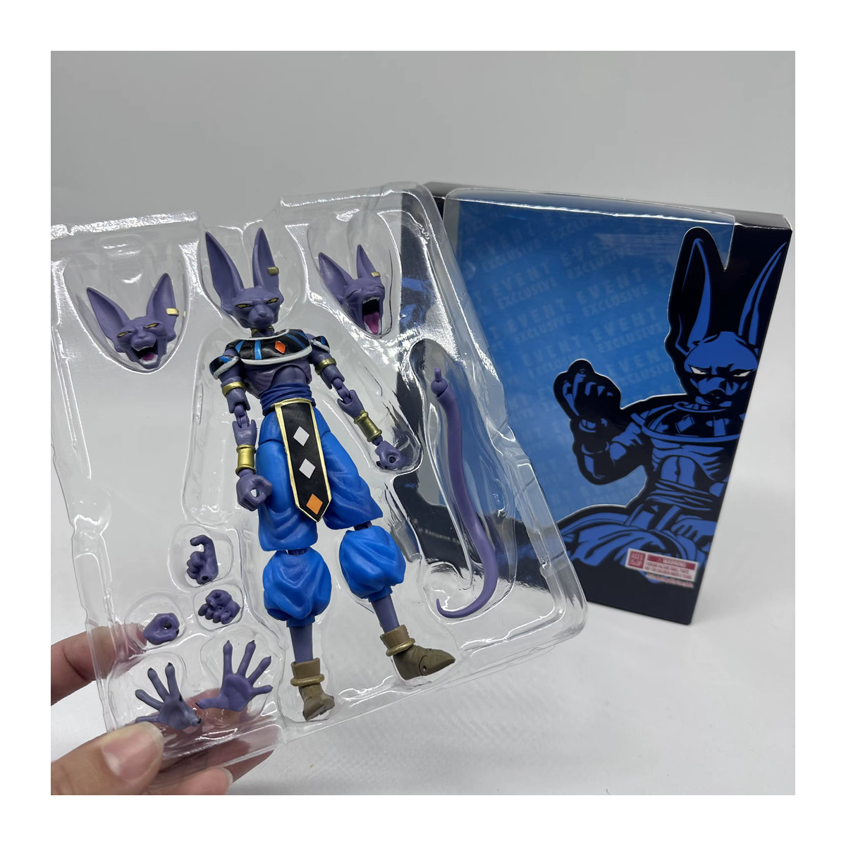 Bandai Dragon Ball Beerus Gott der Zerstörung Actionfigur in Lila - Bild 6