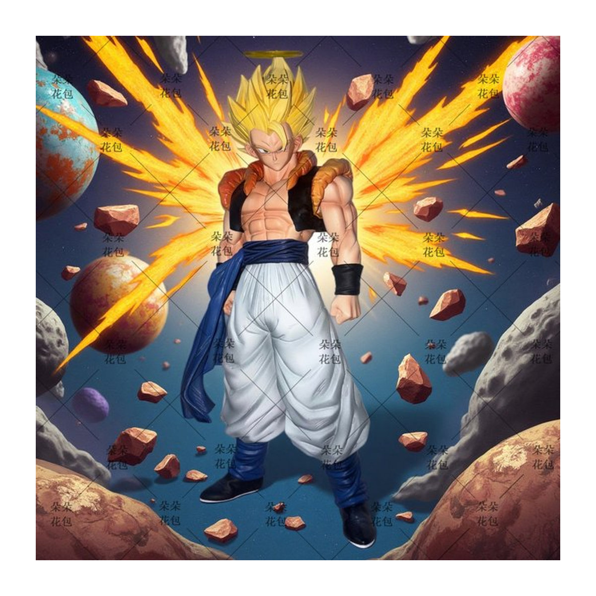 Bandai Dragon Ball Gogeta Super Saiyan Anime-Figur in Gelb und Mehrfarbig aus Kunststoff - Bild 1