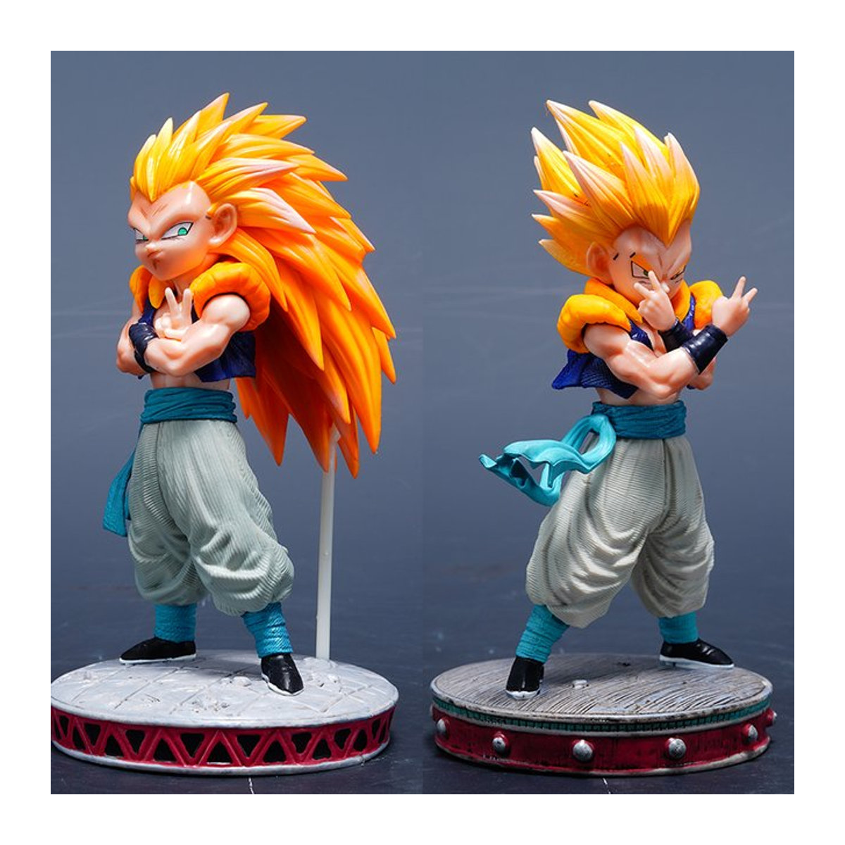Bandai Dragon Ball Gotenks Super Saiyajin Actionfigur als Desktop-Ornament, mehrfarbig, Höhe: 17 cm - Bild 1