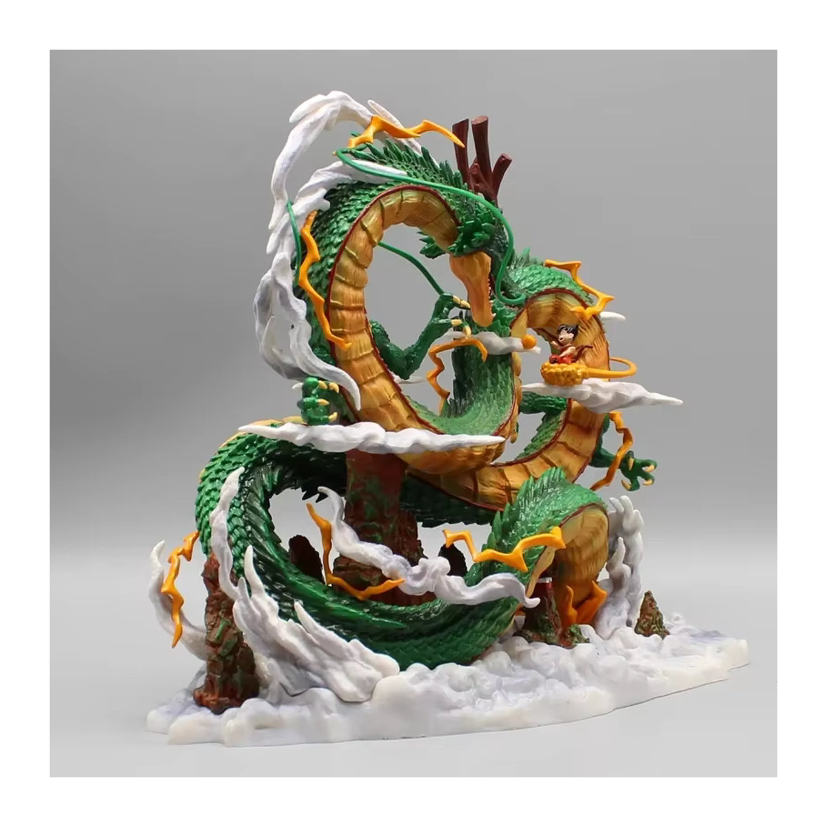 Bandai Dragon Ball Shenron und Goku Anime Figur aus Kunststoff, grün, Höhe: 22 cm - Bild 2