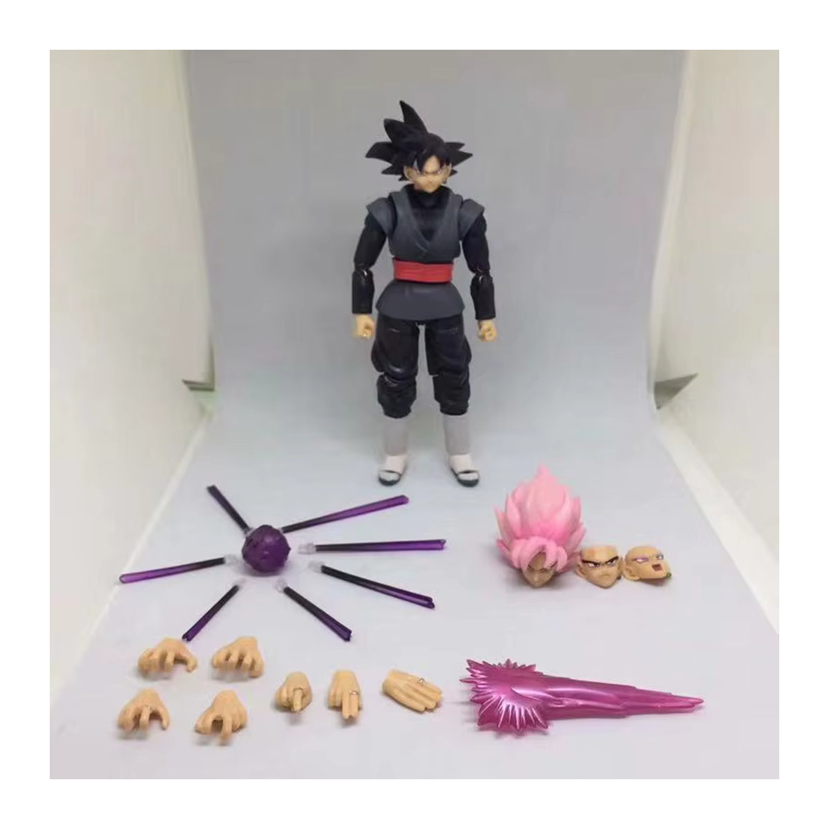 Bandai Dragon Ball SHF Action Figur Goku Saiyajin Zamasu Schwarz und Rosa Modellfigur für deine Anime Sammlung - Bild 1