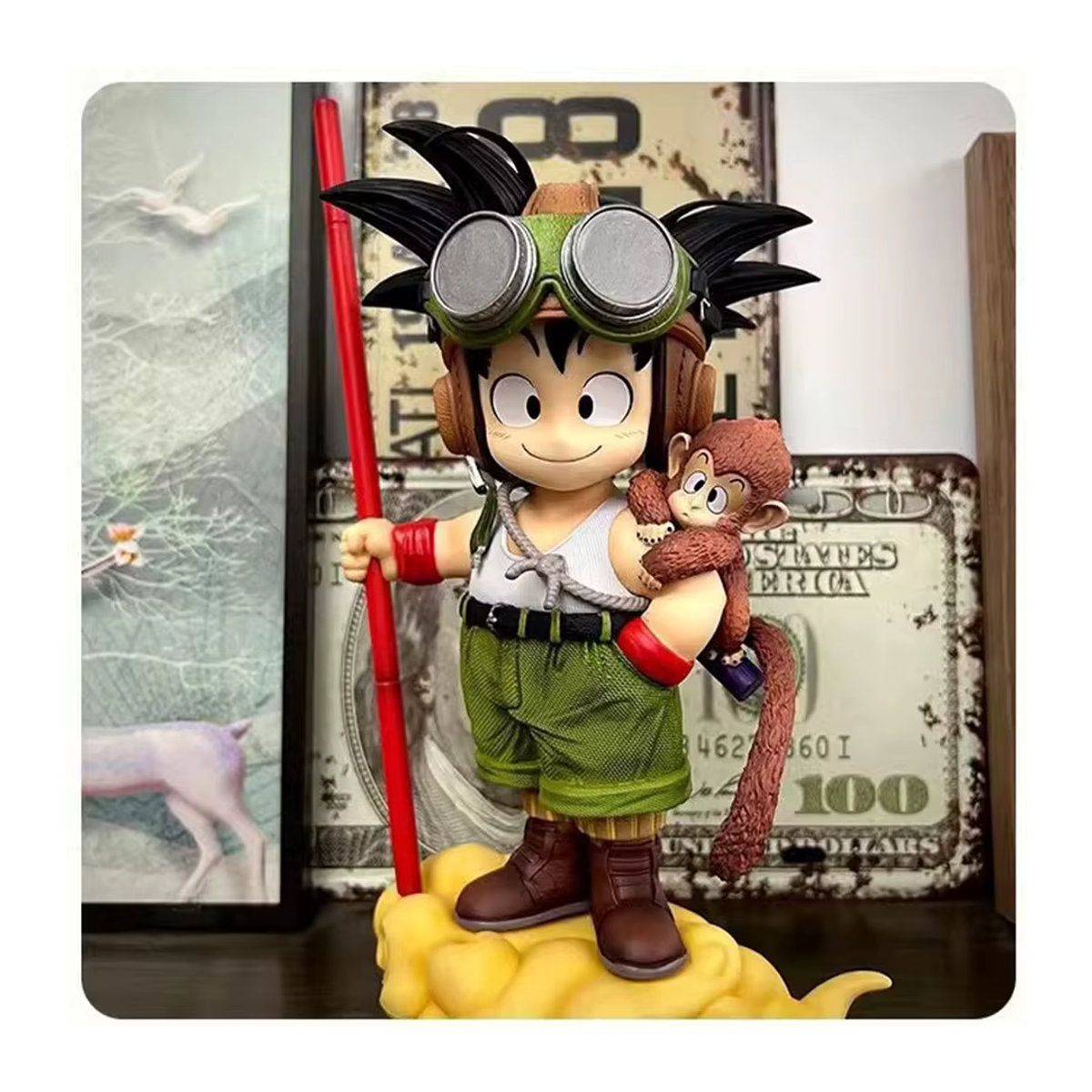 Bandai Dragon Ball Son Goku Lichtlampe Kakarotto Kamehameha Welle Magnetisches Ornament Anime Actionfigur Bunt - Bild 4