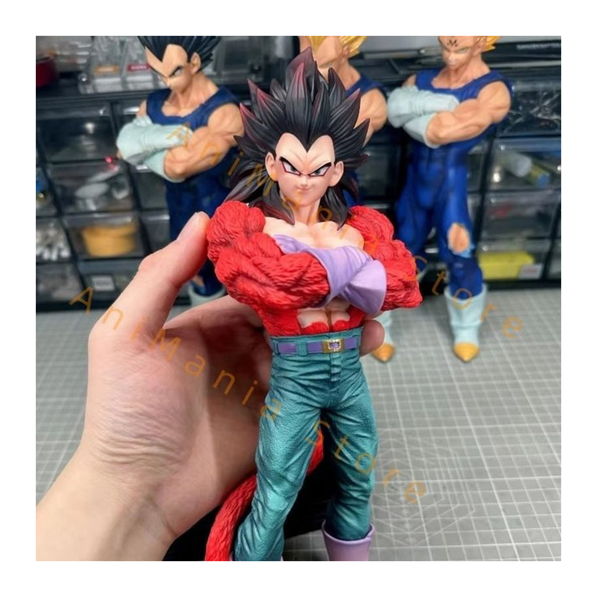 Bandai Dragon Ball Super Saiyajin 4 Vegeta und Goku Anime Figur aus Kunstharz, mehrfarbig, Höhe: 31 cm - Bild 1