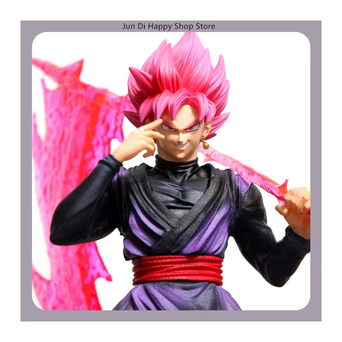 Bandai Dragon Ball Super Saiyan Rosé Goku Anime-Figur in stehender Pose, Farbe: Rosa/Mehrfarbig, Höhe: 37 cm - Bild 1