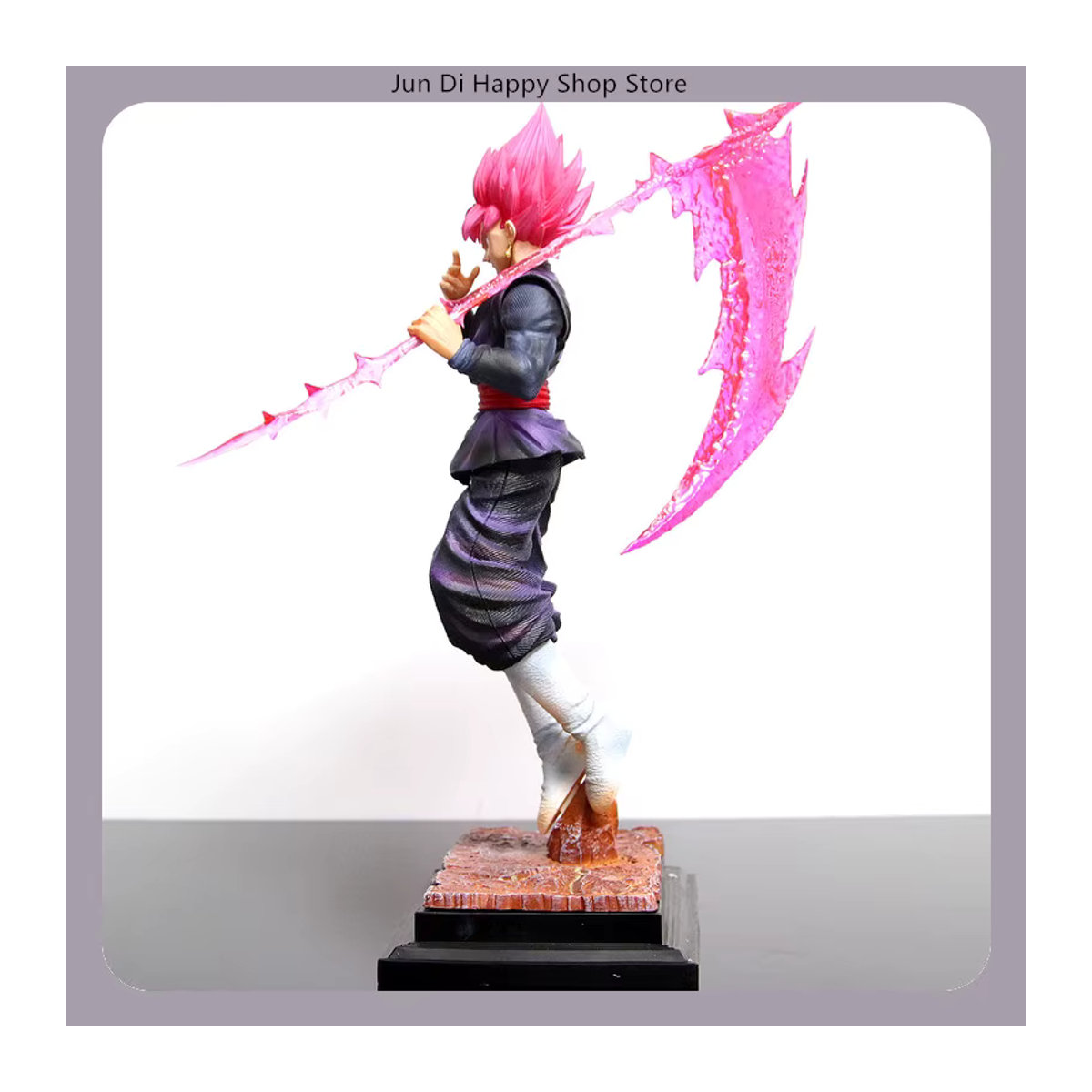 Bandai Dragon Ball Super Saiyan Rosé Goku Anime-Figur in stehender Pose, Farbe: Rosa/Mehrfarbig, Höhe: 37 cm - Bild 3