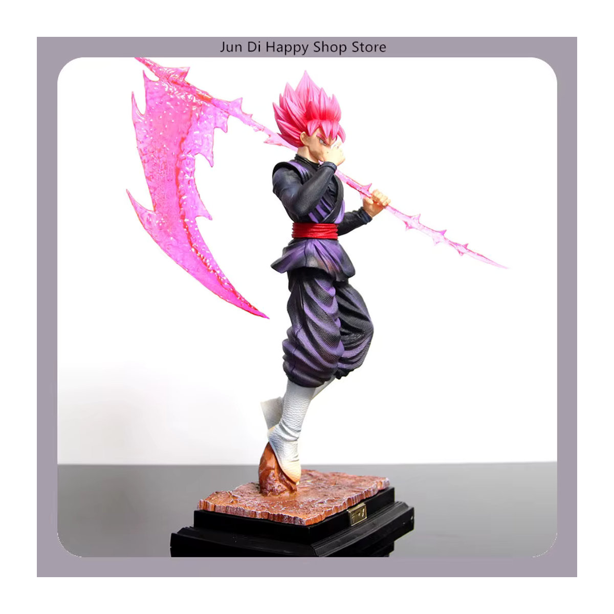 Bandai Dragon Ball Super Saiyan Rosé Goku Anime-Figur in stehender Pose, Farbe: Rosa/Mehrfarbig, Höhe: 37 cm - Bild 4