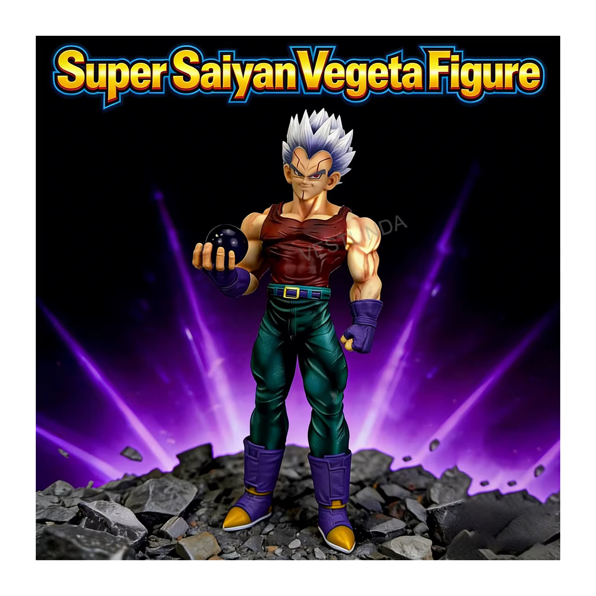Bandai Dragon Ball Super Saiyan Vegeta Sammlermodell aus PVC mit austauschbaren Armen in Mehrfarbig - Bild 2