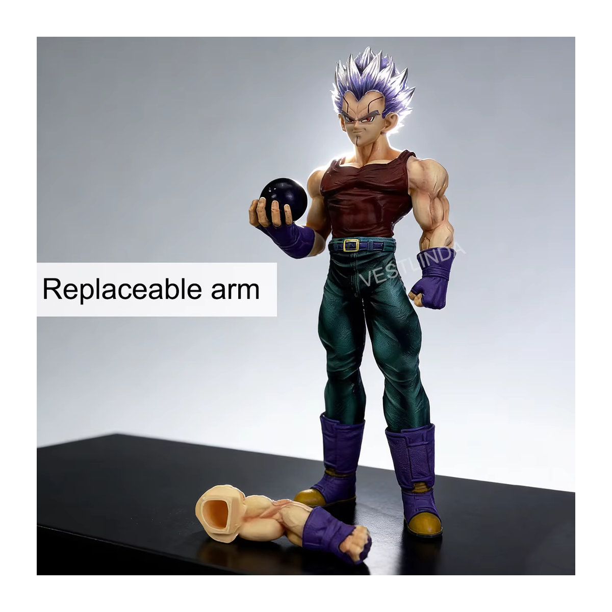 Bandai Dragon Ball Super Saiyan Vegeta Sammlermodell aus PVC mit austauschbaren Armen in Mehrfarbig - Bild 3