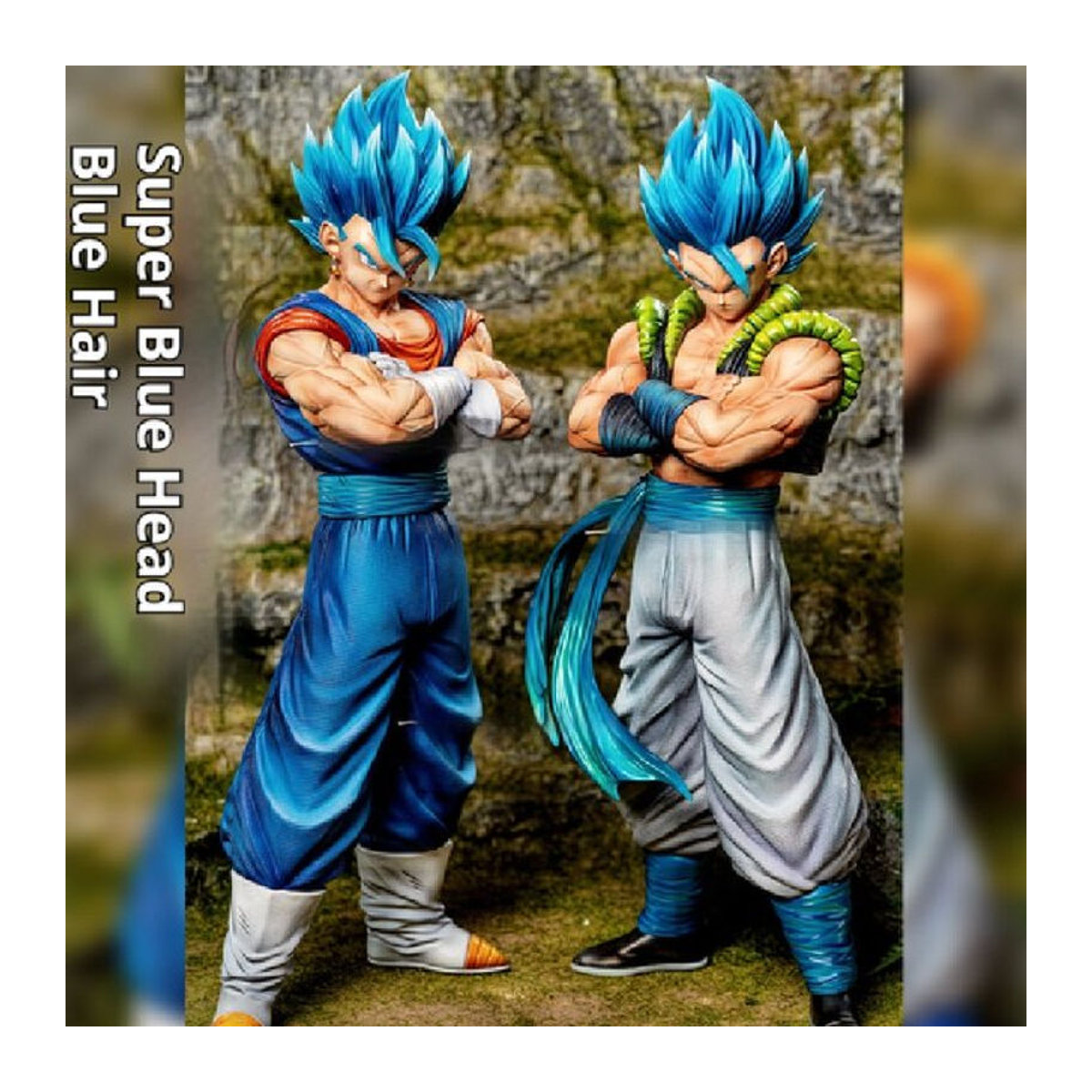 Bandai Dragon Ball Twin Kings Statue Beijit Wujita Sun Wukong Handgemachtes Ornament Modell aus Kunstharz, mehrfarbig - Bild 1