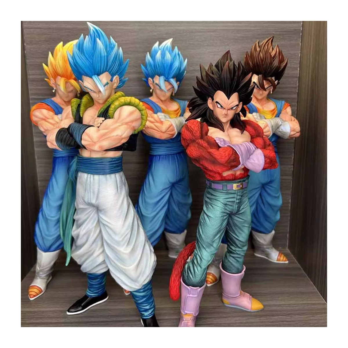 Bandai Dragon Ball Twin Kings Statue Beijit Wujita Sun Wukong Handgemachtes Ornament Modell aus Kunstharz, mehrfarbig - Bild 2