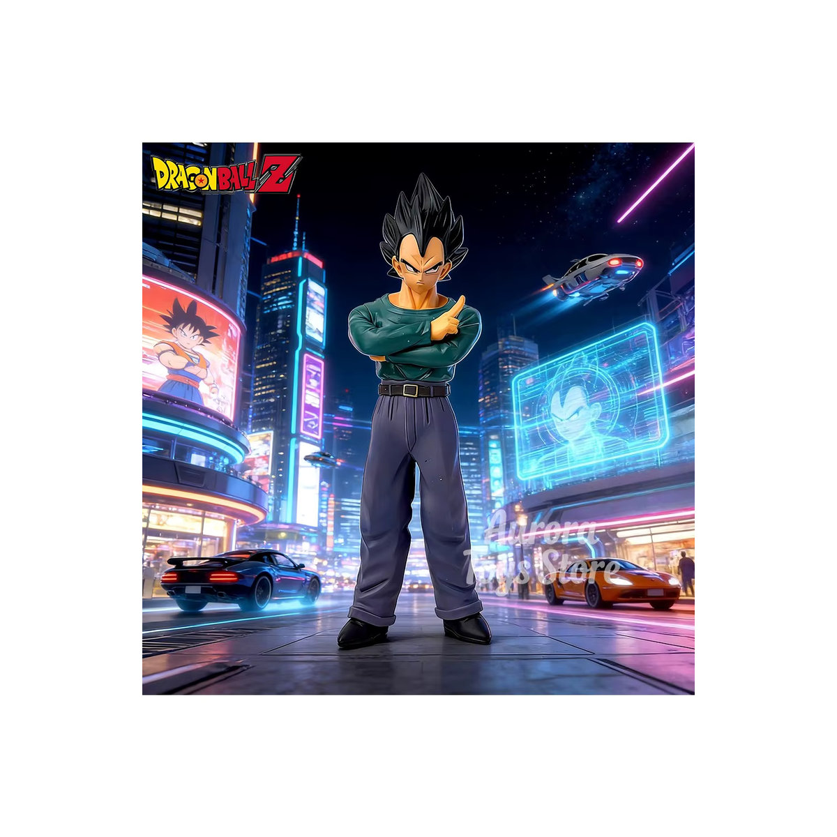 Bandai Dragon Ball Vegeta Actionfigur in Casual Kleidung, mehrfarbiges PVC Sammelmodell für Kinder, Höhe: 24,5 cm - Bild 3