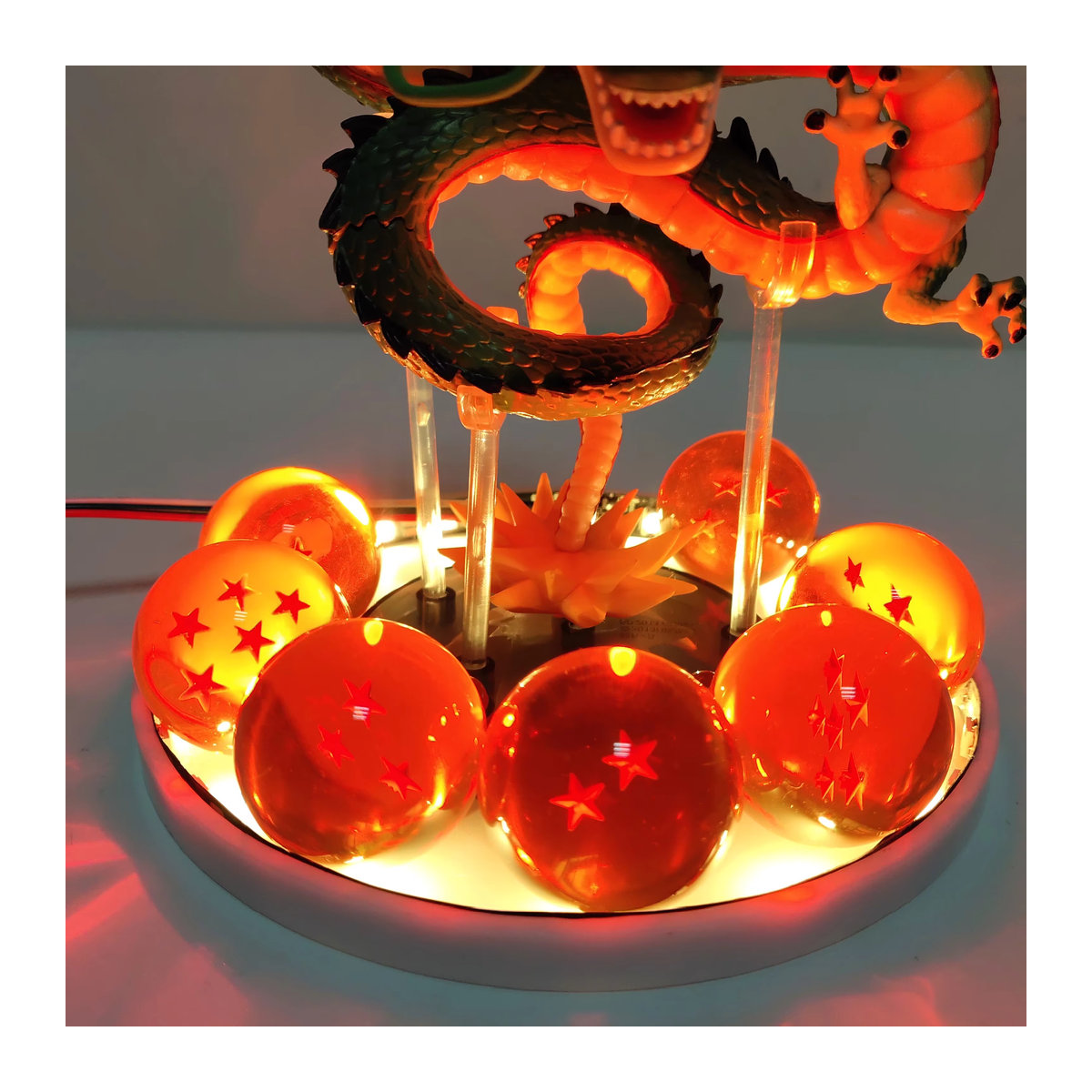 Bandai Dragon Ball Z Actionfigur Shenlong Super Saiyan PVC-Modell mit LED-Licht Szenen-Bausatz, mehrfarbig - Bild 2