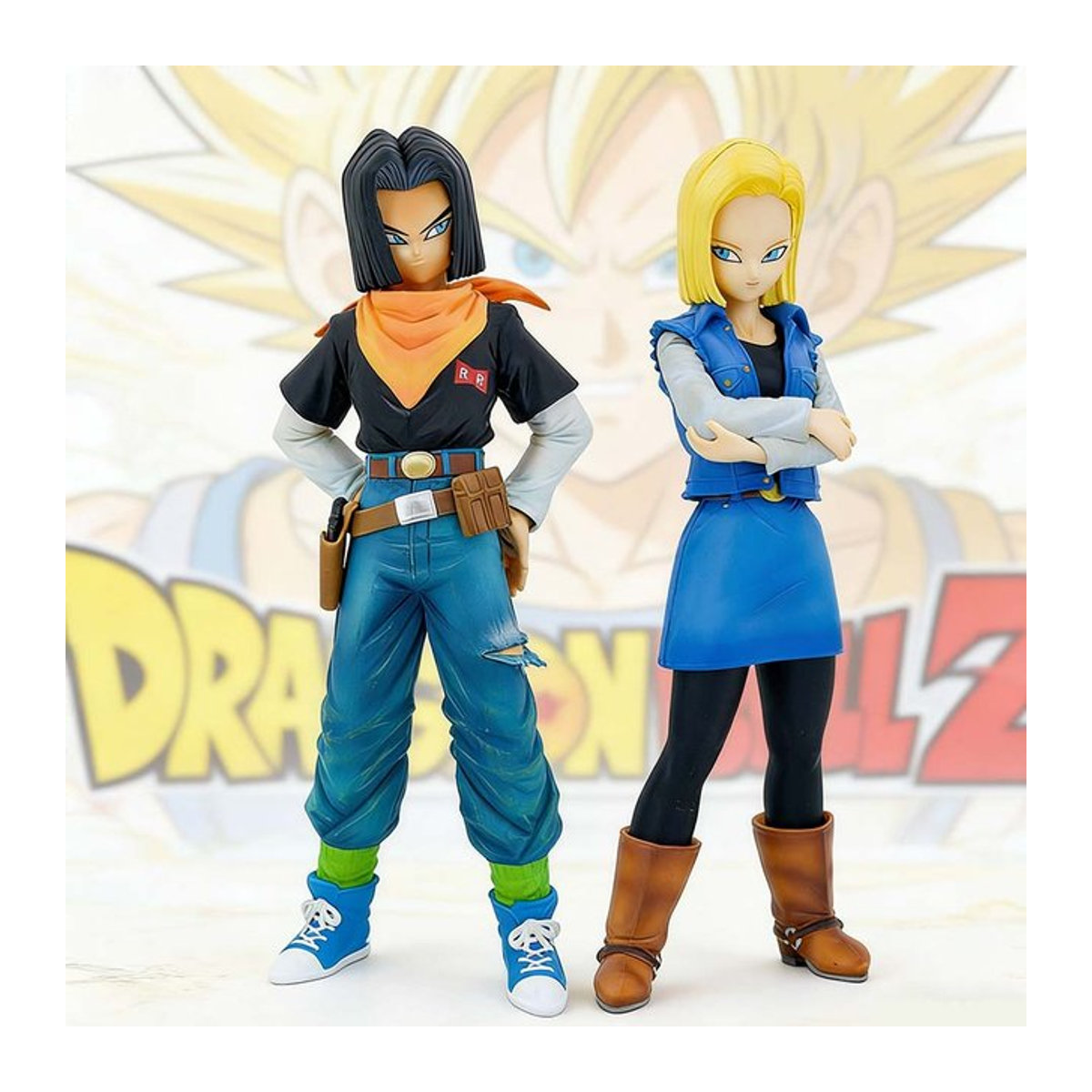 Bandai Dragon Ball Z Android 17 und 18 Actionfiguren aus PVC, mehrfarbig, Höhe: 23 cm - Bild 1
