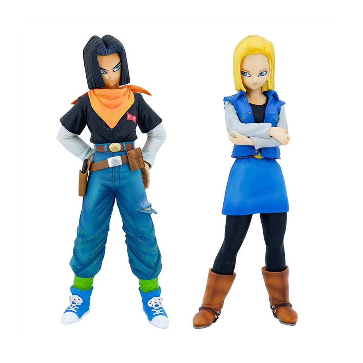 Bandai Dragon Ball Z Android 17 und 18 Actionfiguren aus PVC, mehrfarbig, Höhe: 23 cm - Bild 2