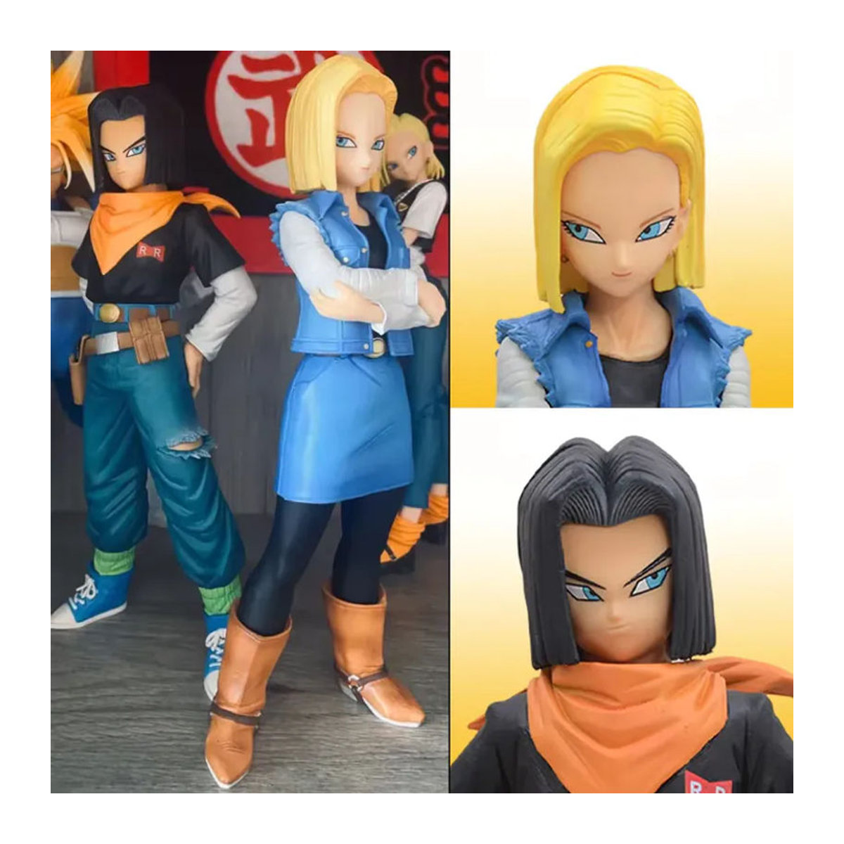 Bandai Dragon Ball Z Anime-Figur Android 17 und 18 aus Kunststoff, mehrfarbige Actionfigur zur Dekoration - Bild 6