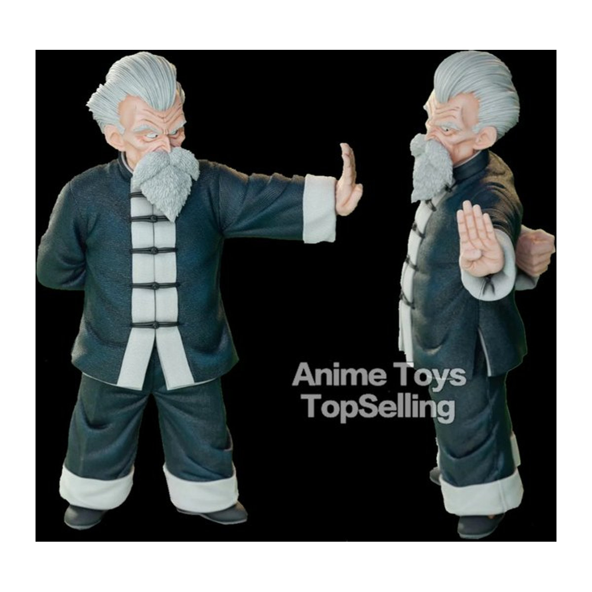 Bandai Dragon Ball Z Anime Figur Master Roshi Kame Sennin aus Kunststoff, Höhe: 27 cm, Farbe: Schwarz - Bild 1