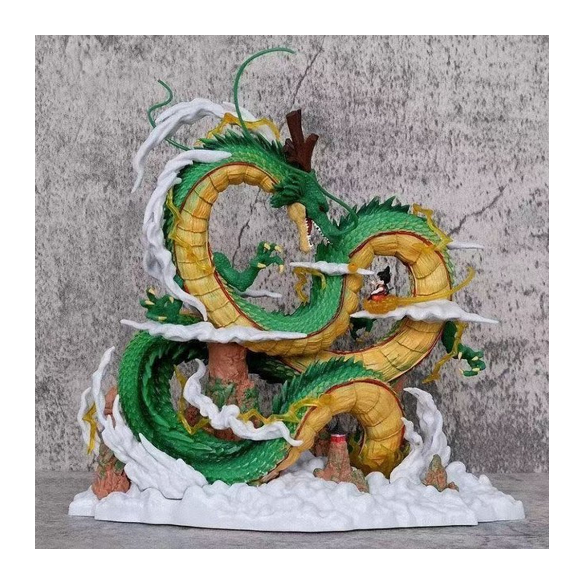 Bandai Dragon Ball Z Anime Figur Shenron und Son Goku aus PVC, mehrfarbig, Höhe: 22 cm - Bild 1