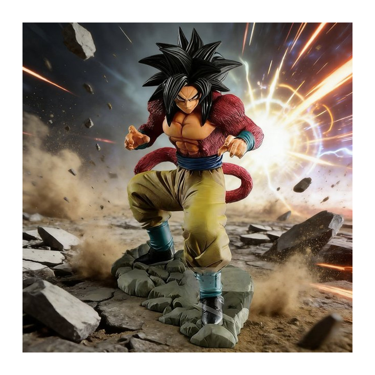Bandai Dragon Ball Z Anime-Figur Son Goku SSJ4 Actionfigur aus Kunststoff, mehrfarbig - Bild 1