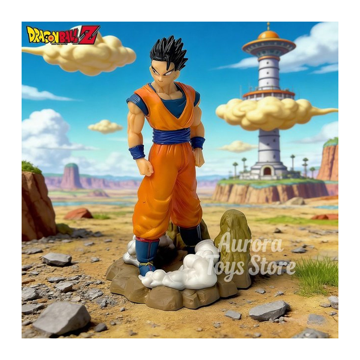 Bandai Dragon Ball Z Anime Figur Super Saiyajin Son Gohan Actionfigur aus Kunststoff, Farbe: Orange, Höhe: 13,5 cm - Bild 1