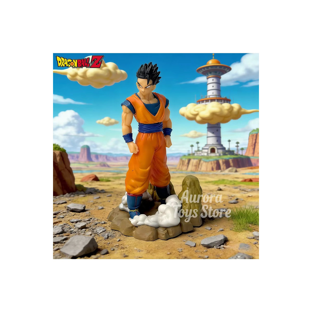 Bandai Dragon Ball Z Anime Figur Super Saiyajin Son Gohan Actionfigur aus Kunststoff, Farbe: Orange, Höhe: 13,5 cm - Bild 5