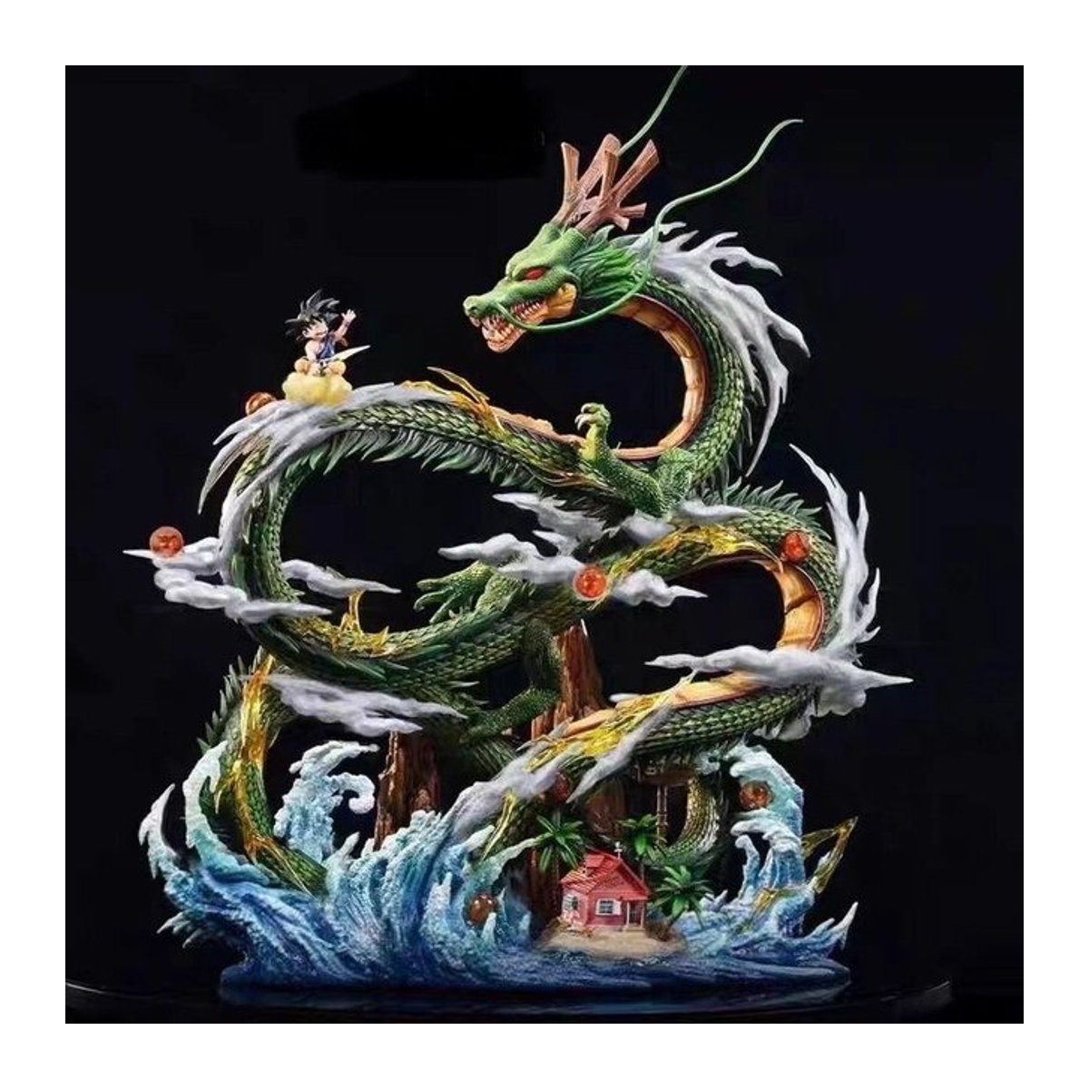 Bandai Dragon Ball Z Anime Figuren Set mit Shenron und Kind Goku aus Kunststoff in Gelb und Mehrfarbig - Bild 1