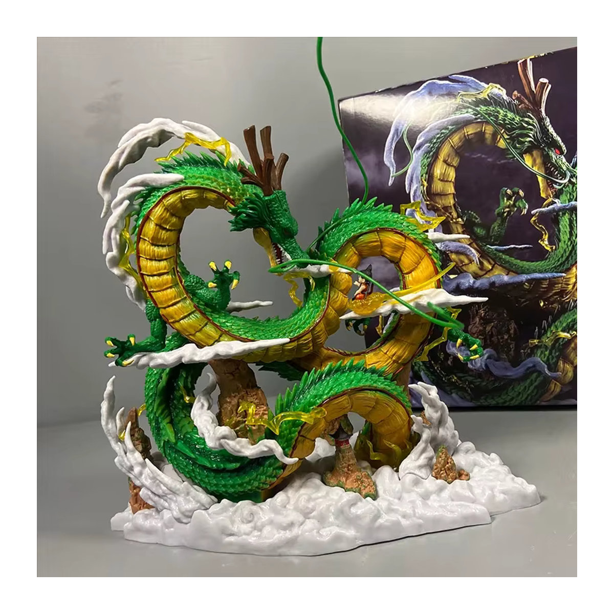 Bandai Dragon Ball Z Anime Figuren Set mit Shenron und Kind Goku aus Kunststoff in Gelb und Mehrfarbig - Bild 6