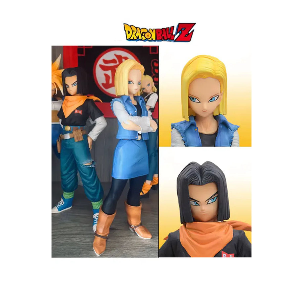 Bandai Dragon Ball Z Anime-Statuette Android 17 und 18, mehrfarbige PVC-Actionfigur zur Dekoration - Bild 6