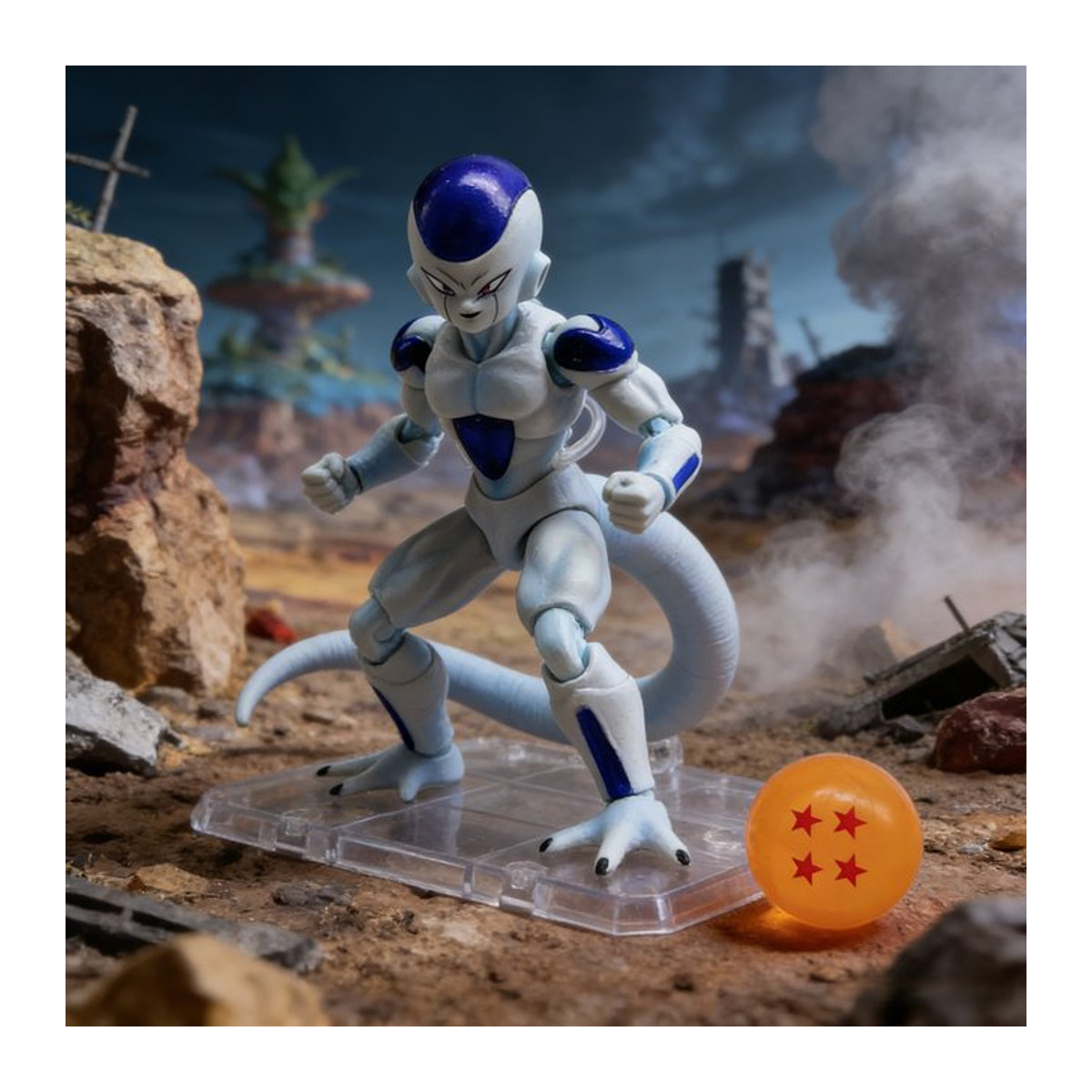 Bandai Dragon Ball Z Frieza Vierte Form Actionfigur in Weiß aus Kunststoff - Bild 1