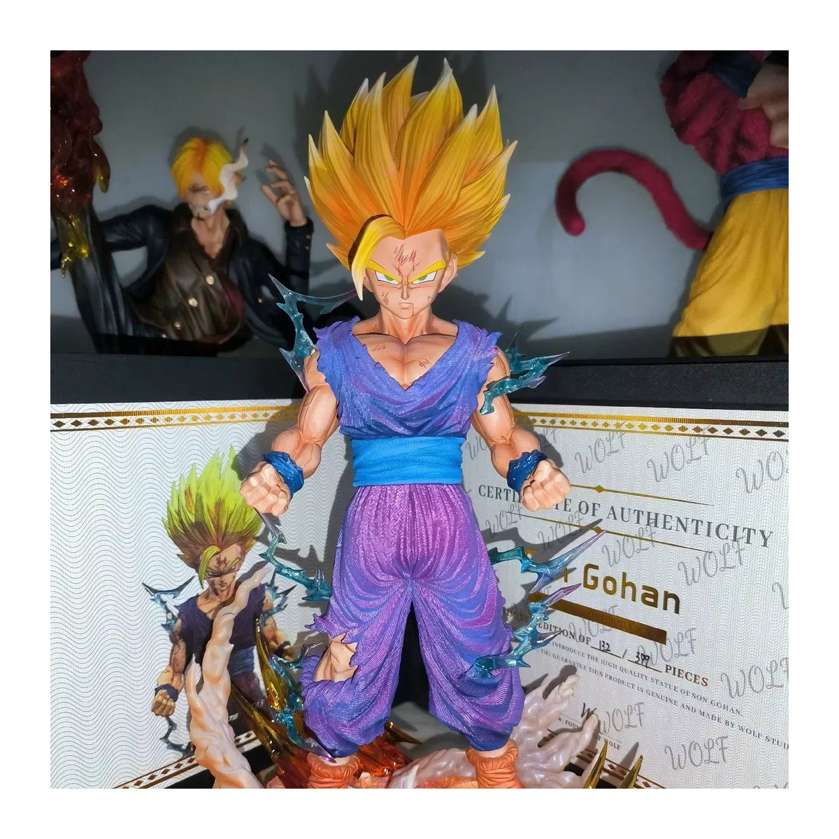 Bandai Dragon Ball Z Gohan Super Saiyan 2 Sammlerfigur aus Kunstharz, Höhe: 28 cm, mehrfarbig - Bild 2